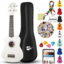 Ukulele Everjoys Soprano de 21 polegadas para crianças e adultos com kit de aula Ukulele Everjoys Soprano de 21 polegadas para crianças e adultos com kit de aula