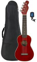 Ukulele Fender Venice Soprano Cherry com bolsa e afinador Ukulele Fender Venice Soprano Cherry com bolsa e afinador