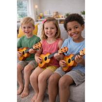 Ukulele Infantil Colorido Violão Brinquedo Musical Criança Aprendizado Som Instrumento Equipamento