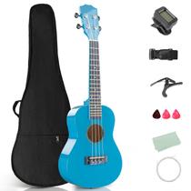 Ukulele Ktaxon UK201 23" Concert de Madeira Maciça - Kit Azul Ukulele Ktaxon UK201 23" Concert de Madeira Maciça - Kit Azul