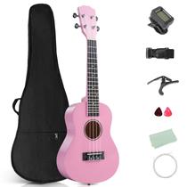 Ukulele Ktaxon UK201 23" Concert Rosa Kit para Iniciantes Ukulele Ktaxon UK201 23" Concert Rosa Kit para Iniciantes