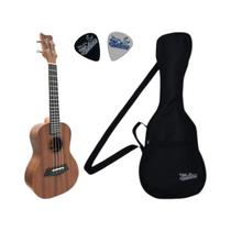 Ukulele Mahina Soprano Concert Tenor Profissional com cordas Aquila Tarraxa blindada e bag e palheta