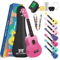 Ukulele MUSTAR Soprano Kids para iniciantes de 21 polegadas com acesso.