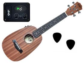 Ukulele Seizi Bali Pineapple Concert Elétrico Sapele