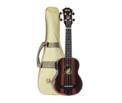 Ukulele seizi bora-bora plus soprano eletrico - ebony