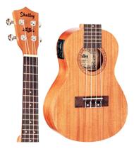 Ukulele Shelby Su23me Stnt Concert 23 Mogno Fosco Eletrico