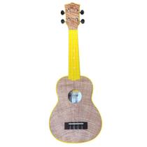 Ukulele Soprano 21 ABS Tampo Flamed Okume Amarelo C/ Capa Ukulele Soprano 21 ABS Tampo Flamed Okume Amarelo C/ Capa