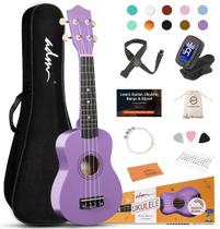 Ukulele Soprano ADM Havaiano 21" com Kit para Iniciantes