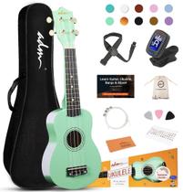 Ukulele Soprano ADM Hawaiian Wood 21 - Com Bolsa e Aulas Online (Ciano)
