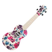 Ukulele Soprano Akahai Ghost Floral Aloha Spring Com Bag Top