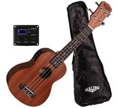 Ukulele Soprano Eletrico 21se Malibu C/ Capa Cordas Aquila