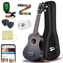 Ukulele Soprano Everjoys 21 Polegadas com Afinador e Bolsa