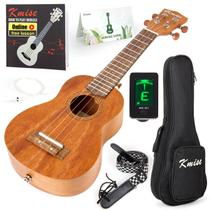 Ukulele Soprano Kmise Profissional em Mogno (53cm) com Kit Inicial