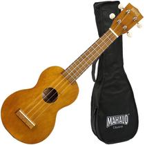 Ukulele Soprano Mahalo Marrom Mk1 TBR Aquila Com Capa