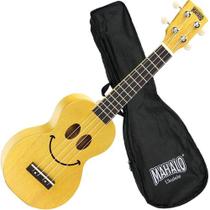 Ukulele Soprano Mahalo U-smile Amarelo Cordas Aquila + Capa