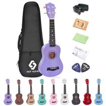 Ukulele Soprano NOT HOME Pacote para iniciantes Basswood de 21 polegadas roxo