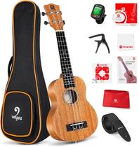 Ukulele Soprano Vangoa 21 Polegadas em Mogno - Ideal para Iniciantes