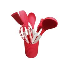 Ultensilios de cozinha de silicone kit silicone utensílios 7peças Cor:Vermelha Ultensilios de cozinha de silicone kit silicone utensílios 7peças Cor:Vermelha