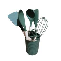 Ultensilios de cozinha de silicone kit silicone utensílios 7peças Verde
