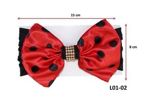 Ultimas Faixa De Cabelo Tecido Ladybug Onça Kit 4 Unid.