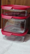 Ultra clear em policarbonato kit com 3 peças Tupperware original