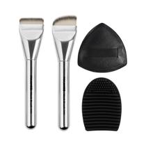 Ultra Fino 4 Pçs Kit De Ferramentas De Maquiagem Fundação Escova Ângulo Plano Contorno