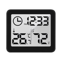 Ultra-fino LCD Digital Termohigrômetro Smart Home Eletrônico Relógio De Parede Termômetro Higrômetro