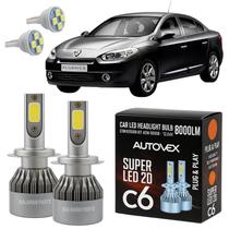 Ultra LED C6 H7 Lâmpada Farol Baixo Fluence 2011 Em Diante Ultra LED C6 H7 Lâmpada Farol Baixo Fluence 2011 Em Diante