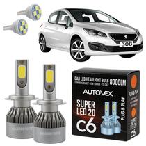 Ultra LED C6 H7 Lâmpada Farol Baixo Peugeot 308 2012 Diante Ultra LED C6 H7 Lâmpada Farol Baixo Peugeot 308 2012 Diante