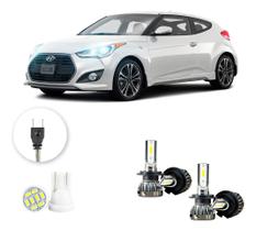 Ultra Led Nano 22000lm Hyundai Veloster 2014-2021 Alto Baixo
