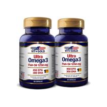 Ultra Ômega3 1250mg 720 EPA/480 DHA Vitgold Kit2x 60 cáp.