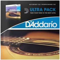 Ultra Pack D'addario 2 Encordoamentos Aço 011 Ez910 + Ej26