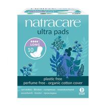 Ultra Pads Natracare Slim Fitting Long com asas e 10 almofadas Ultra Pads Natracare Slim Fitting Long com asas e 10 almofadas