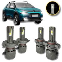 Ultra Super Led S17x Farol Alto Baixo H4 E Milha H16 Citroen Cactus