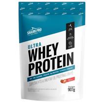 Ultra Whey Protein 907g Morango 30g Proteína Shark Pro