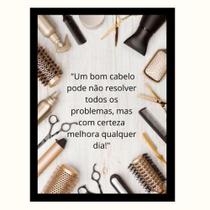 "Um bom cabelo pode não resolver." Quadro Decorativo "Um bom cabelo pode não resolver." Quadro Decorativo