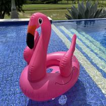 Uma Boia Flamingo Rosa Infantil Inflável C/ Assento Verão Uma Boia Flamingo Rosa Infantil Inflável C/ Assento Verão