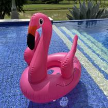 Uma Boia Flamingo Rosa Original Inflável para Bebes 2 3 anos