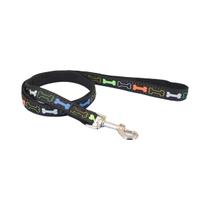 Uma coleira de osso de desenho animado para uso ao ar livre