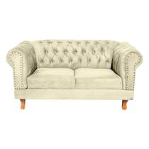 Uma Namoradeira + Duas Poltronas Chesterfield Capitonê Duque - Suede Bege / Decoração, Recepção, Salas de Tv