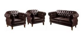 Uma Namoradeira Duas Poltronas Chesterfield Elisabeth Corano Café ESCRITORIO CASA