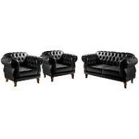 Uma Namoradeira Duas Poltronas Chesterfield Elisabeth Corano Preto SALA CASA ESCRITORIO Uma Namoradeira Duas Poltronas Chesterfield Elisabeth Corano Preto SALA CASA ESCRITORIO