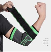 Uma peça esporte cotovelo cinta compressão elástica suporte manga proteção de fitness cotovelo almofada ciclismo corrida - LUTINGSUPPORT