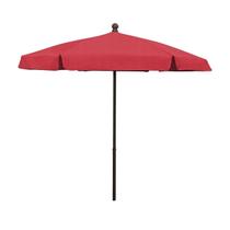 Umbrella FiberBuilt Home de 2,3 m com dossel hexagonal vermelho, bastão de champanhe