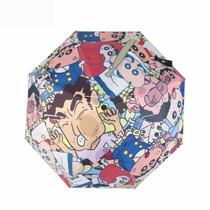 Umbrella Windproof Portable Shins Chans Anime para crianças