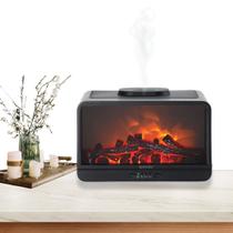 Umidificador 110V/220V Difusor de Aromas C/ Chama Simulada Óleos Essenciais Lareira Reduz Estresse