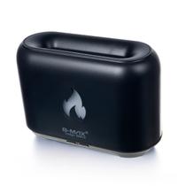 Umidificador Ambiente com Difusor de Aromas Efeito Chamas com LED Preto