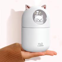 Umidificador Aromatizador Difusor Infantil Gatinho Luz Rgb