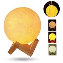 Umidificador Aromatizador Lua Cheia Luminária Abajur 3D 880 Ml
