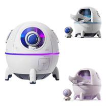 Umidificador Astronauta Aromatizador Difusor Capsula Led Rgb